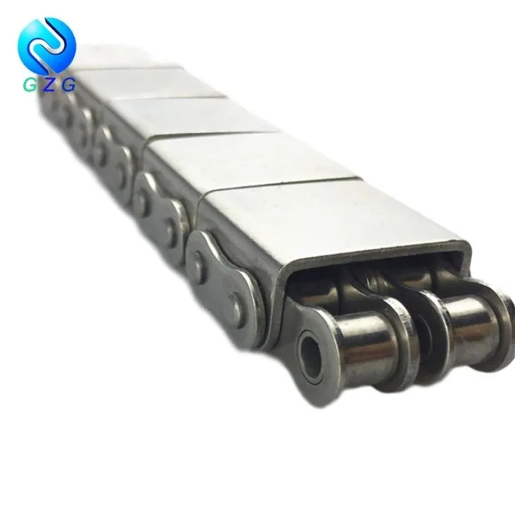 Stainless steel short pitch roller chain with attachments &nbsp;U type